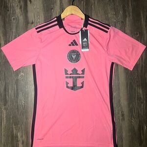 Adidas Pink and Black Men's Jersey